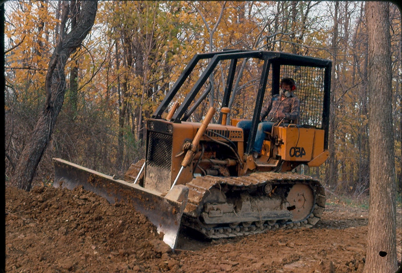 Bulldozer clearing the Sneaker's Gap site
